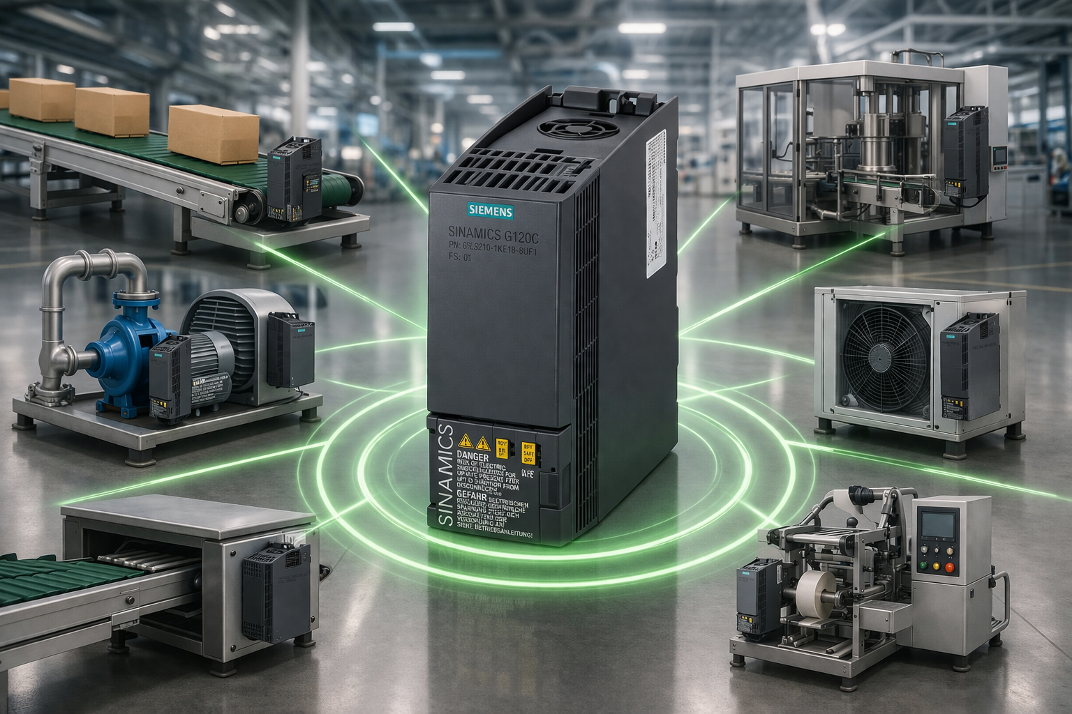 G120C Compact Sürücüler ile Daha Kompakt ve Verimli Makine Tasarımı